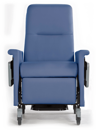 Infinite recline positions and either stationary or swing-away arms provide optimal patient comfort and better access for caregivers.