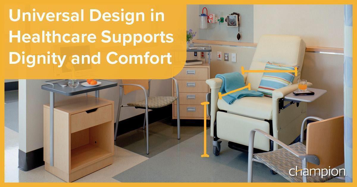 Image of one of the Champion Chairs in a patient room
